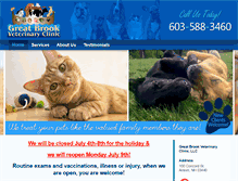 Tablet Screenshot of greatbrookvetclinic.com